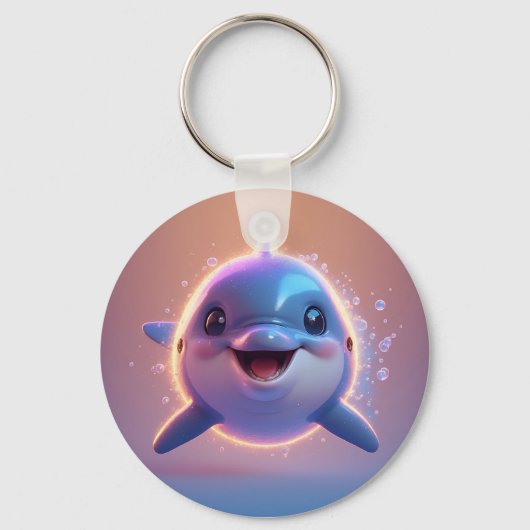 🐬 かわいいイルカのキャラクター グッズ 🐬 キーホルダー (正面)