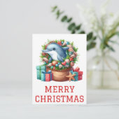 かわいいイルカのクリスマスカード シーズンカード (スタンド正面)