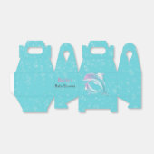 かわいいイルカの女の子の赤ちゃんシャワー フェイバーボックス (折り畳みなし)