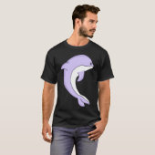 かわいいイルカの家族 Tシャツ (正面フル)