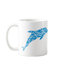 かわいいイルカの形を形作っている青いイルカ