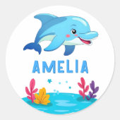 かわいいイルカの海の動物の名前 ラウンドシール (正面)