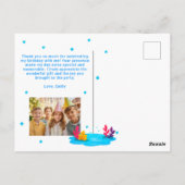 かわいいイルカの海の動物の誕生日子供2写真 ポストカード (裏面)