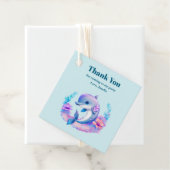 かわいいイルカの海の生き物ありがとう フェイバータグ (インサイチュ)