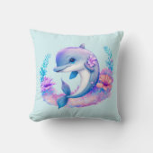 かわいいイルカの海の生き物 クッション (正面)