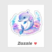 かわいいイルカの海の生き物 シール (シート)