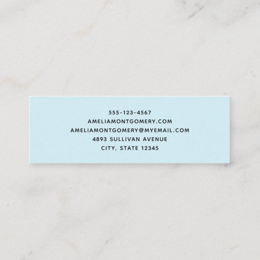 かわいいイルカの海の生き物 スキニー名刺 (裏面)