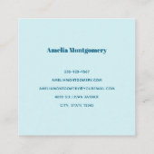 かわいいイルカの海の生き物 スクエア名刺 (裏面)