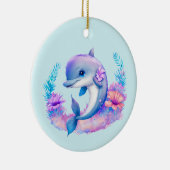 かわいいイルカの海の生き物 セラミックオーナメント (右)