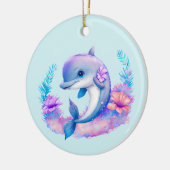 かわいいイルカの海の生き物 セラミックオーナメント (左)