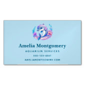 かわいいイルカの海の生き物 マグネット名刺 (正面)