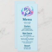 かわいいイルカの海の生き物 招待状 (正面/裏面)