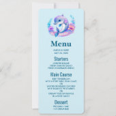 かわいいイルカの海の生き物 招待状 (正面)