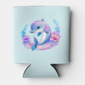 かわいいイルカの海の生き物 缶クーラー (正面)