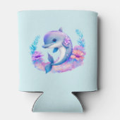 かわいいイルカの海の生き物 缶クーラー (裏面)