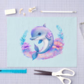 かわいいイルカの海の生き物 薄葉紙 (クラフト)