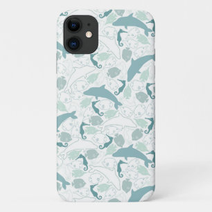 かわいいイルカの海の生命パタ航海のーン iPhone 11 ケース