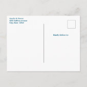 かわいいイルカの海結婚生き物 案内ポストカード (裏面)