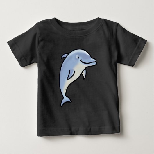 かわいいイルカの笑顔 ベビーTシャツ (正面)