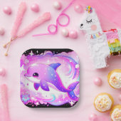 かわいいイルカの赤ちゃんシャワー ペーパープレート (パーティー)