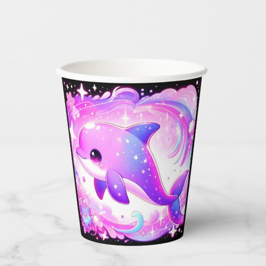かわいいイルカの赤ちゃんシャワー 紙コップ (正面)