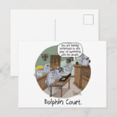 かわいいイルカの面白い誕生日カードとギフト ポストカード (正面/裏面)