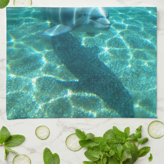 かわいいイルカ キッチンタオル (折り畳み)