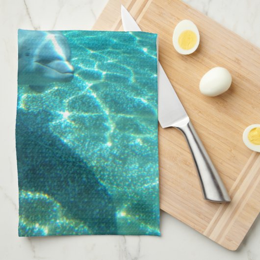 かわいいイルカ キッチンタオル (四つ折り)