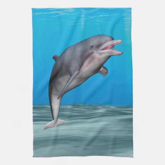かわいいイルカ キッチンタオル (縦)