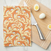 かわいいイルカ キッチンタオル (四つ折り)