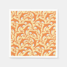 かわいいイルカ スタンダードカクテルナプキン