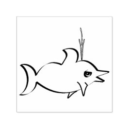 かわいいイルカ セルフインキングスタンプ