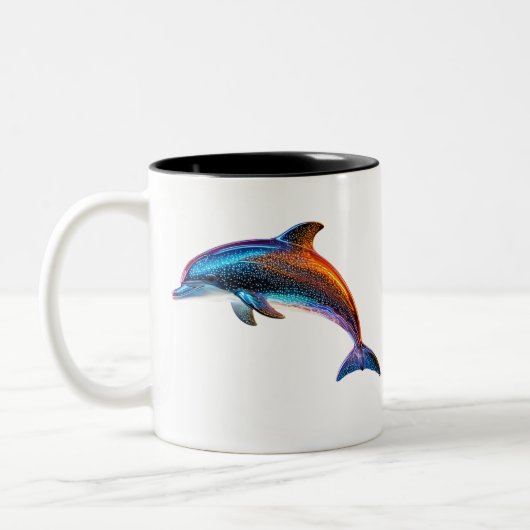 かわいいイルカ ツートーンマグカップ (左)