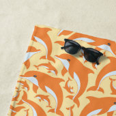 かわいいイルカ ビーチタオル (インサイチュ)