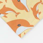 かわいいイルカ フリースブランケット (角)