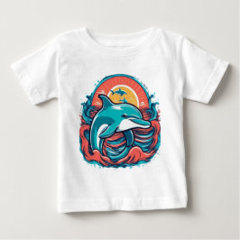 かわいいイルカ ベビーTシャツ