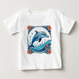 かわいいイルカ ベビーTシャツ