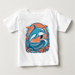 かわいいイルカ ベビーTシャツ
