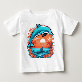 かわいいイルカ ベビーTシャツ