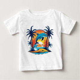 かわいいイルカ ベビーTシャツ