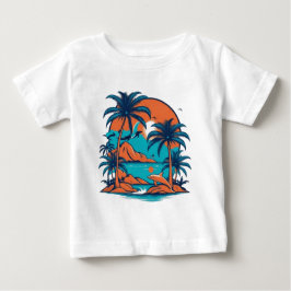 かわいいイルカ ベビーTシャツ