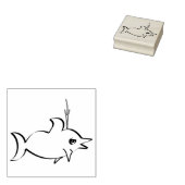 かわいいイルカ ラバースタンプ (押印)