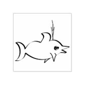 かわいいイルカ ラバースタンプ (インプリント)