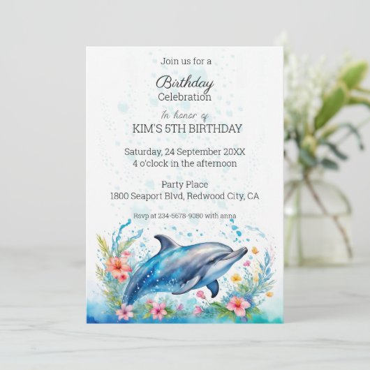 かわいいイルカ 招待状 (スタンド正面)