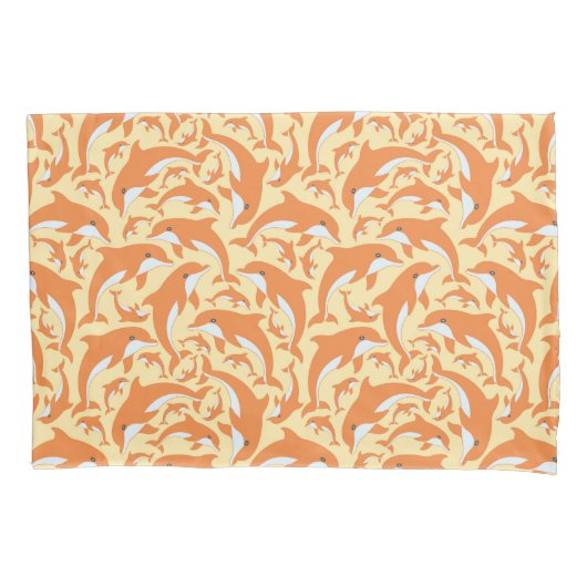 かわいいイルカ 枕カバー (正面)