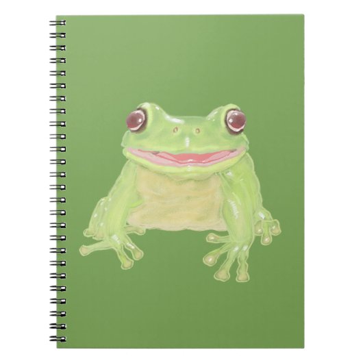 かわいいイロハカエル - 透明。 ノートブック (正面)