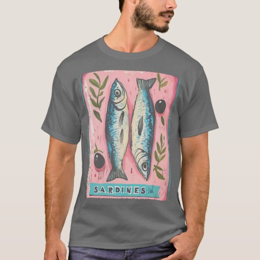 かわいいイワシ Tシャツ (正面)