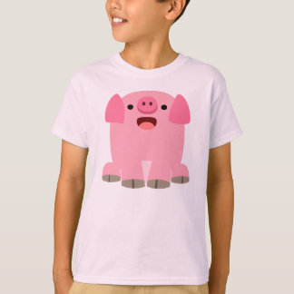 かわいいインク漫画の豚の子どもTシャツ Tシャツ