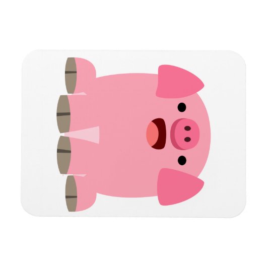 かわいいインク漫画の豚フレキシブルマグネット マグネット (横)