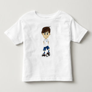 かわいいイングランドのサッカーボーイティー トドラーTシャツ